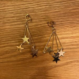 Clip on earrings stars